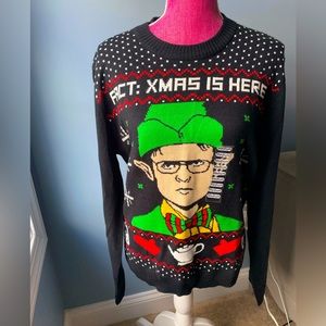 SIZE MEDIUM The Office Dwight Ugly Tacky Christmas Sweater NEW WITH TAGS